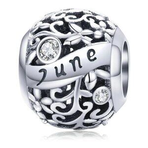 925 Silver June Birthstone Charm